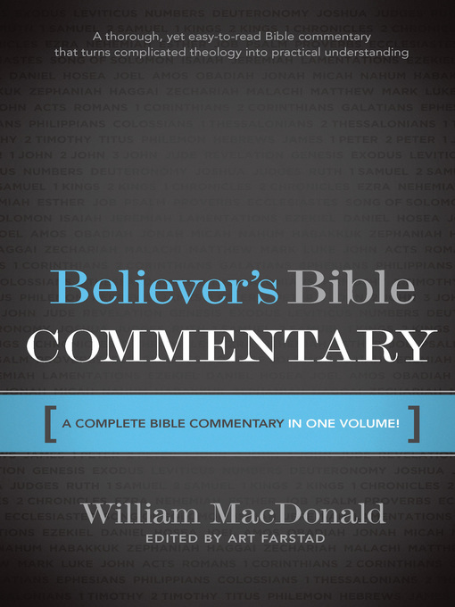 Title details for Believer's Bible Commentary by William MACDONALD - Available